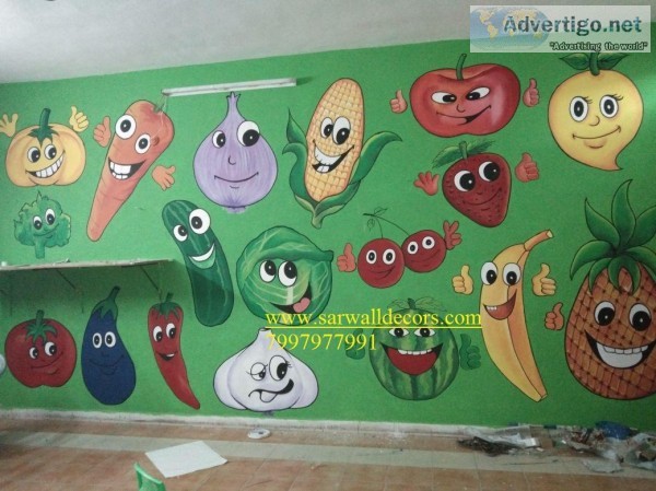 Different School Wall Art Painting in Hyderabad