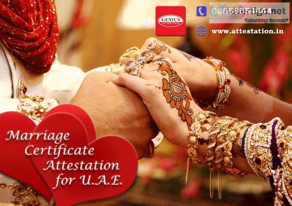 Marriage certificate attestation for UAE