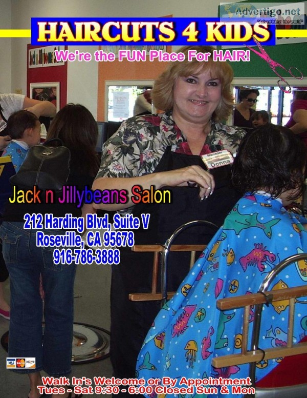 Jack n Jillybeans Salon HAIRCUTS 4 Kids 916-786-3888