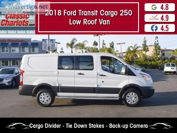Used 2018 Ford Transit Cargo 250 Low Roof Van for Sale in San Di