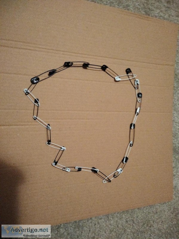 Safety pin necklace for sale (1 in stock)