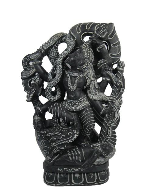 Hindu Goddess Kali with Lord Shiva Hand Carved Stone Statue 12&q