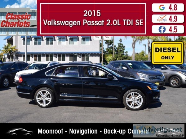 Used 2015 Volkswagen Passat 2.0L TDI SE Navigation and Sunroof f