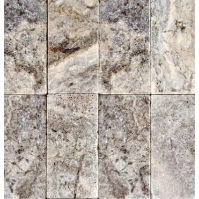 Silver Travertine Paver 6X12 Tumbled Travertine Paver