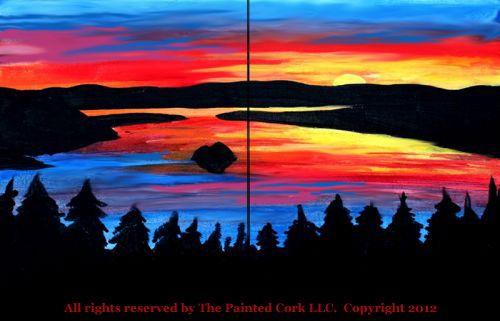 Folsom Studio 313 Emerald Bay Sunrise  Double canvas &quotDate N