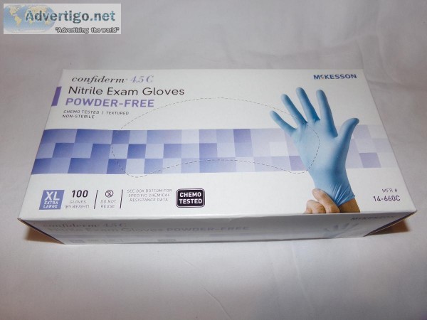 McKesson blue exam gloves 100 pcs per box.