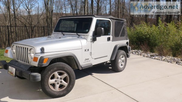 2003 Jeep Wrangler 4WD X 4.0 LOW MILEAGE AC