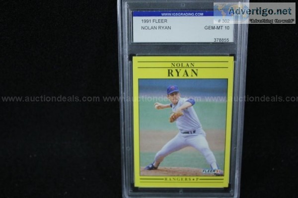 Rare Nolan Ryan Card Fleer 302 Graded 10 Gem Mint