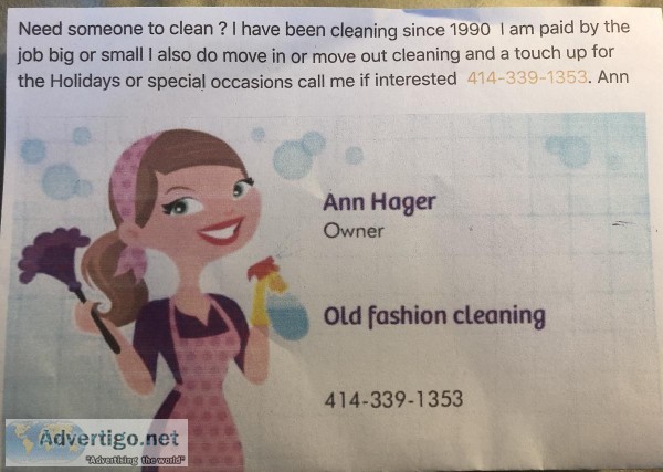 Old fashion residential cleaning