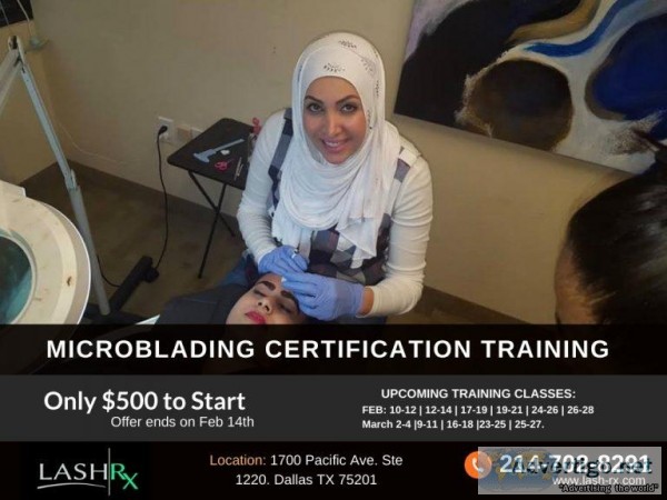 Lash Rx provides Microblading certification training in Dallas