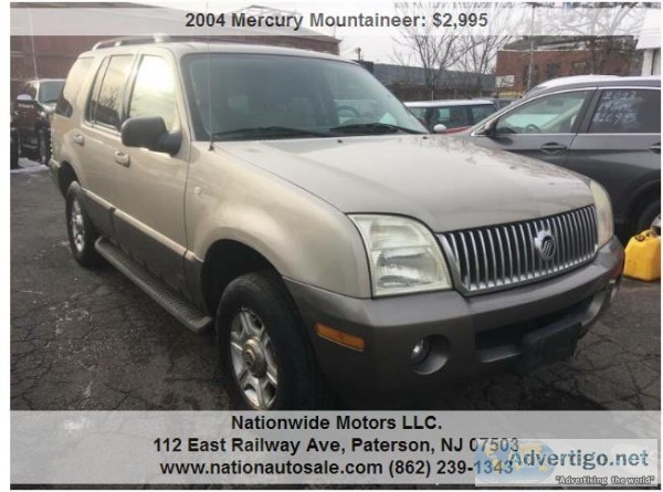 2004 Mercury Mountaineer Luxury AWD 4dr SUV 2995