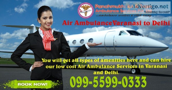 Icu setups air ambulance in varanasi