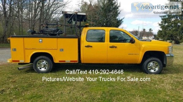 2008 Chevrolet 2500 HD Crew Cab Diesel 4x4 Utility Truck