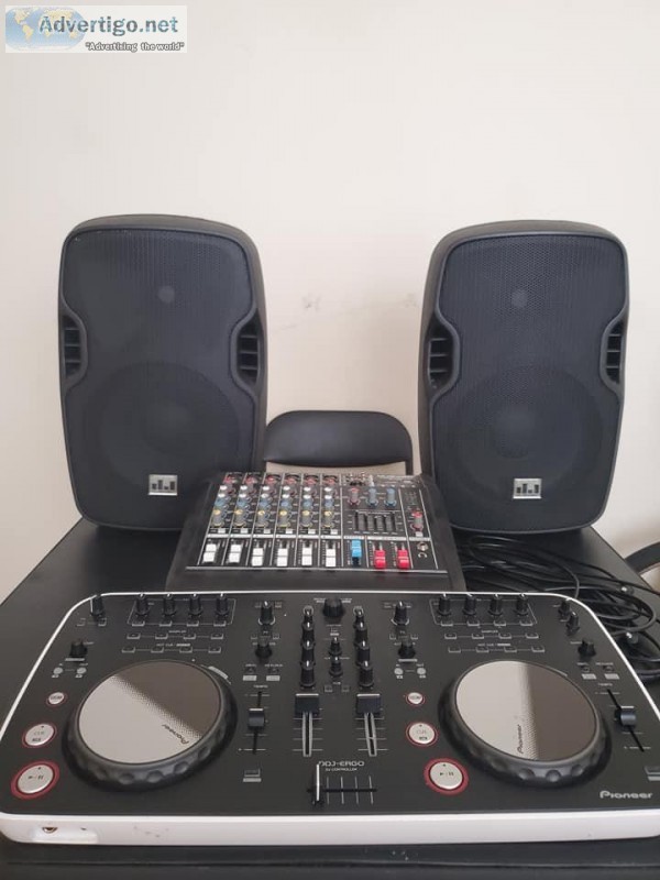 PA system with Pioneer DJ controller