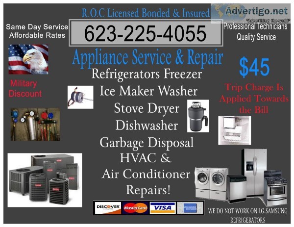 All major appliance in home repair Refrigerator Stove Dishwasher