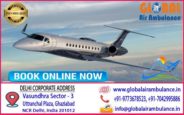 Global Air Ambulance Service from Guwahati with Cardiac Support