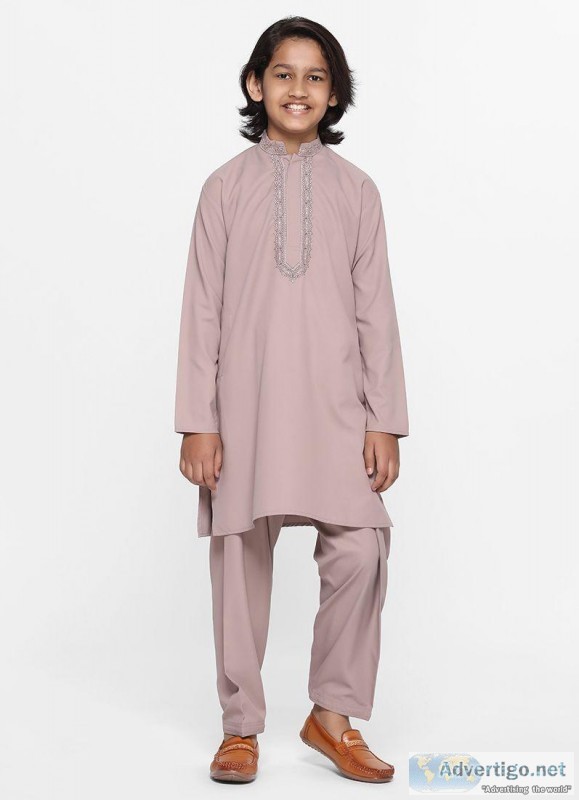 MAUVE THREADED SALWAR SUIT
