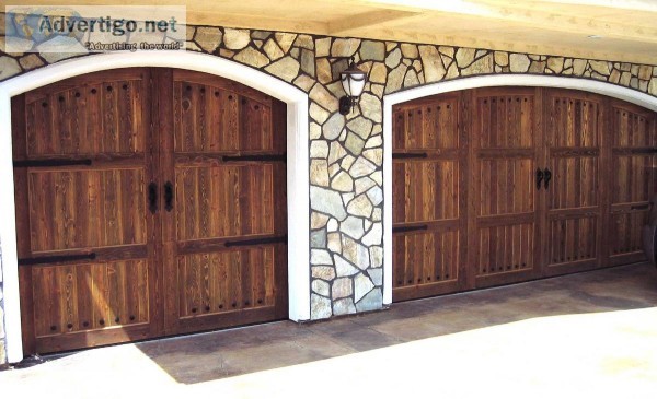 Faux Wood Garage Doors in San Diego