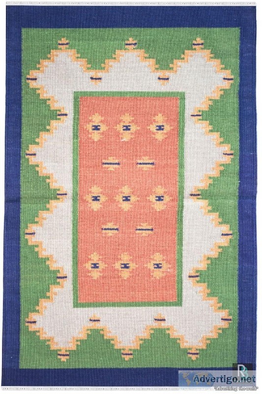 Rainbow Rust Flat-Woven Cotton Durry - Rugs and Beyond