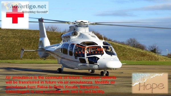 Quality Air Ambulance in Patna with Emergency Setup