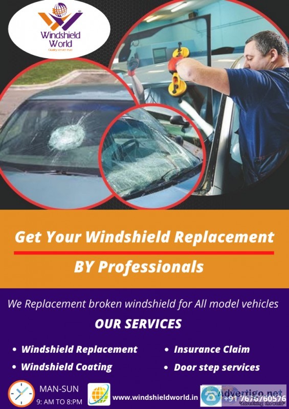 Get windshield replacement by professionals..