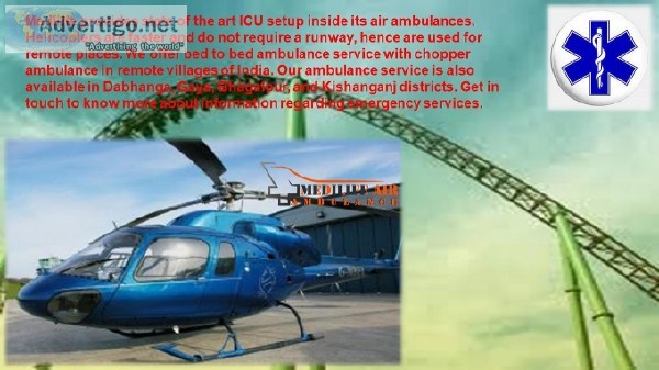 Medilife Brings Smile Emergecny Air Ambulance in Ranchi