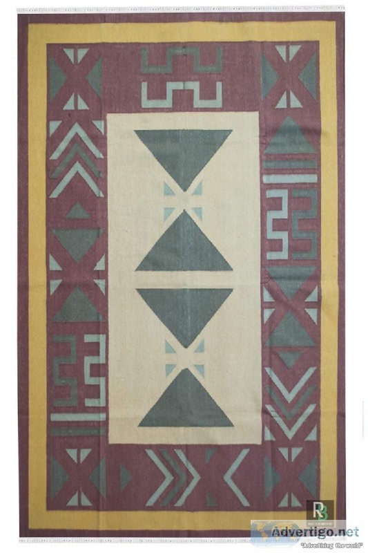 Damaru Diamond Cotton Flat-Woven Dhurrie - Rugs and Beyond