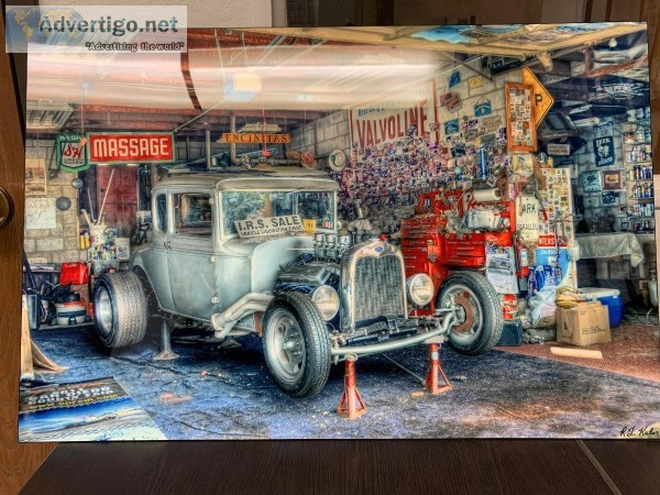 METAL WALL ART BY BOB KALER (&quot30" FORD")