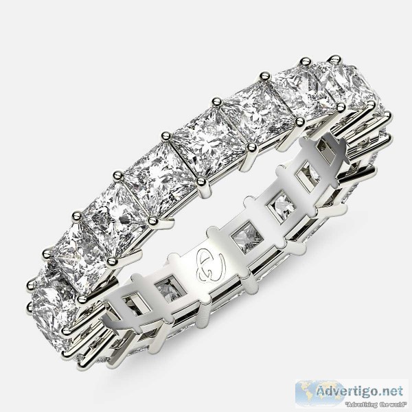 Online Buy Princess Cut Eternity Band at Best Price - www.eterni