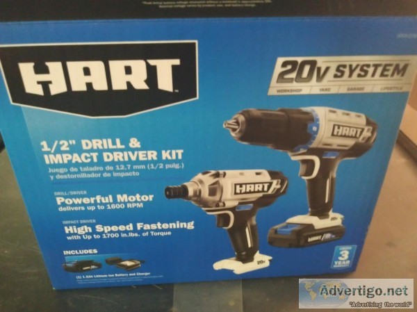 2 drill  impact driver sets one is brushless