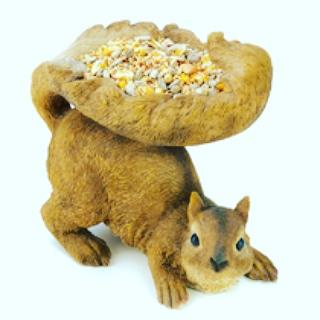 Squirrel bird feeder