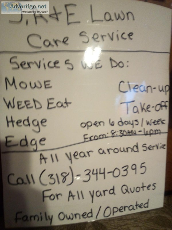 JAandE lawn care service