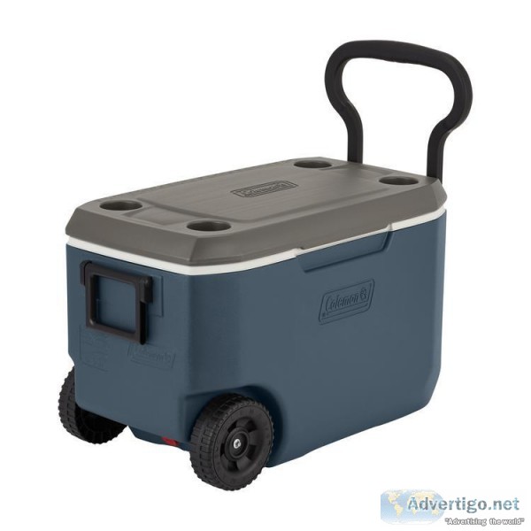 Coleman 62 Quart Xtreme 5 Day Heavy Duty Cooler with Wheels Slat