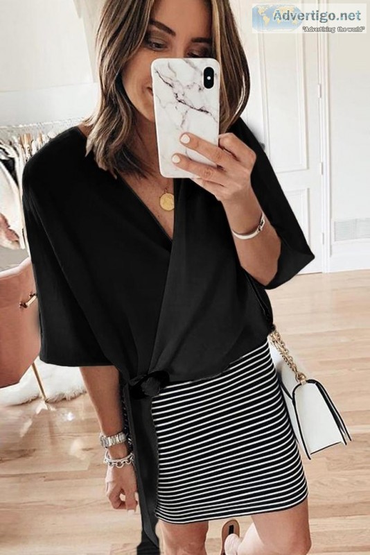 Black Buckle Wrap Crop Top - Grab Great Deals