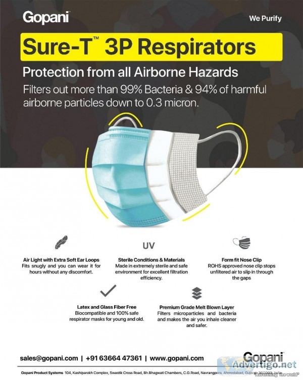 Sure-T 3P Respirators at Gopani