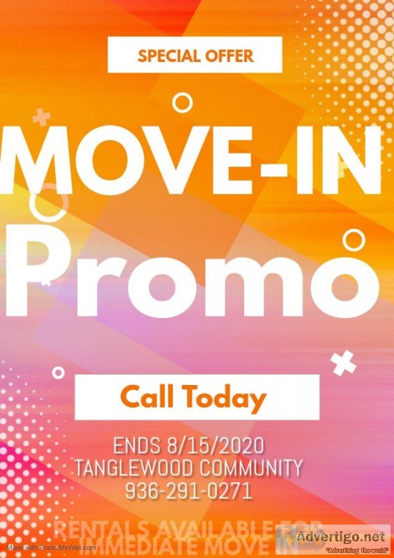 Immediate Move in Promo