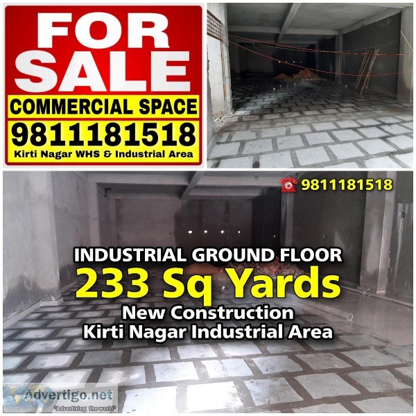 Industrial Space Available for Sale in Kirti Nagar Industrial Ar