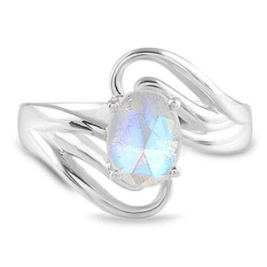 925 STERLING SILVER MOONSTONE RING-CONTEMPO