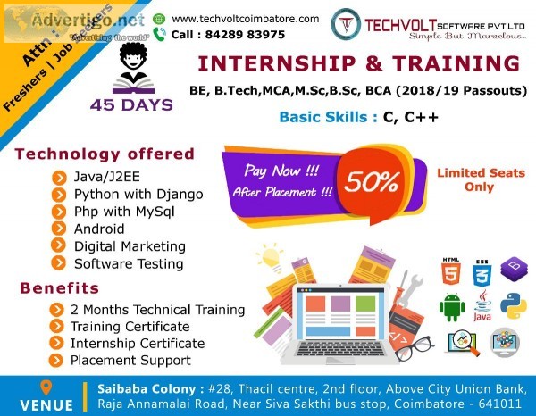 JavaJ2EE Placement Training in Coimbatore  On Job Training  Plac