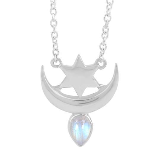 925 SILVER MOONSTONE NECKLACE-SINUS