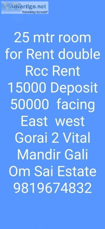 25 mtr mhada row house for rent in gorai