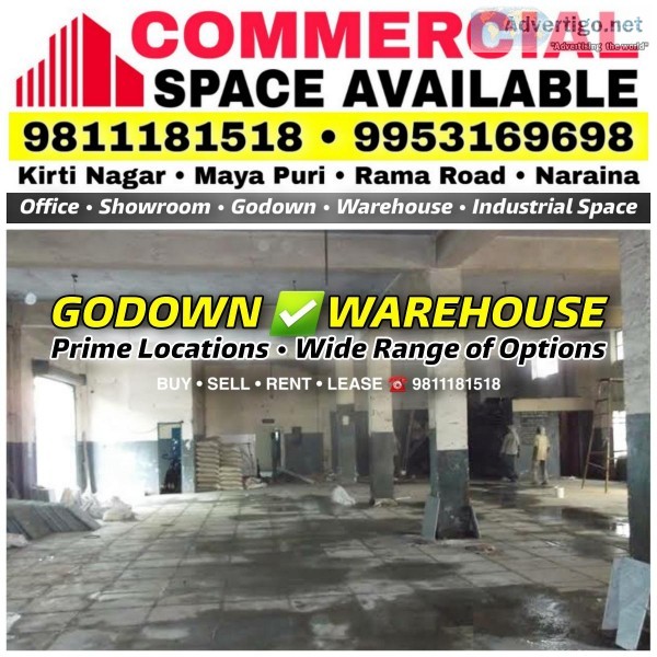 Godown Warehouse for Rent in Kirti Nagar Rama Road Mayapuri