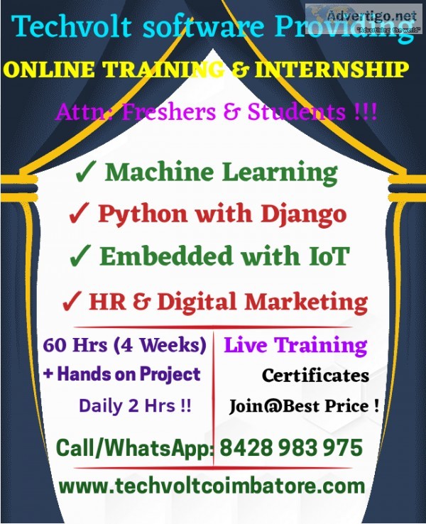 Hyper text markup language trainings in coimbatore Online Intern