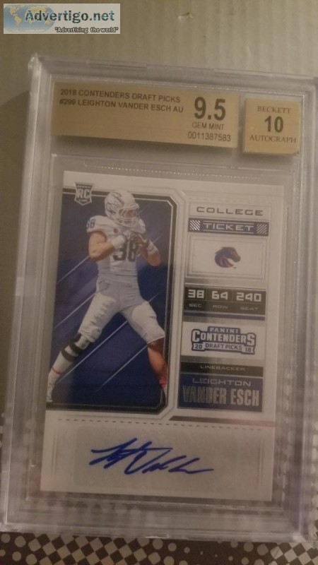 2018 CONTENDERS DRAFT PICKS AU LEIGHTON VANDER ESCH RC BGS 9.5 A