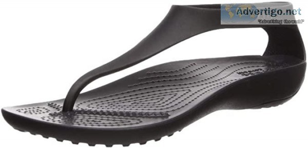 Crocs Women s Serena Flip Flop  Comfortable Sandals