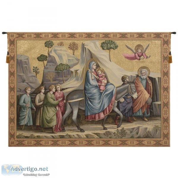 BUY FLIGHT INTO EGYPT ITALIAN TAPESTRY WALL HANGING