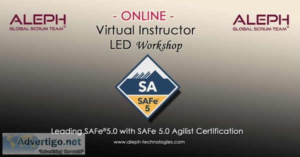 Leading SAFe® Certification  Virtual Instructor-Led Workshop 