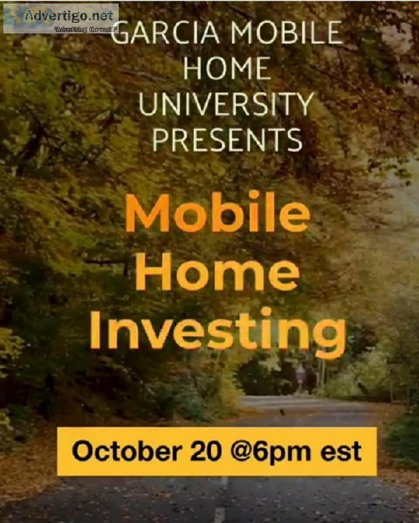 Mobile Home Investing Webinar