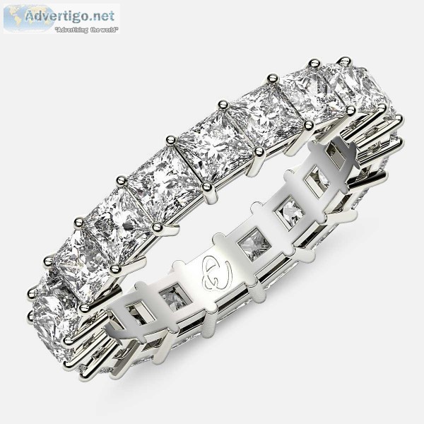 Order Pretty Princess Cut Eternity Band Online - www.eternityus.