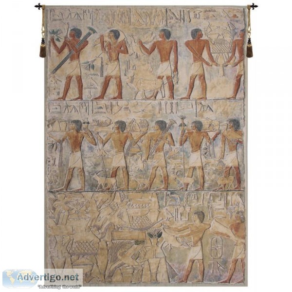 BUY SAQQARAH BEIGE BELGIAN TAPESTRY WALL HANGING